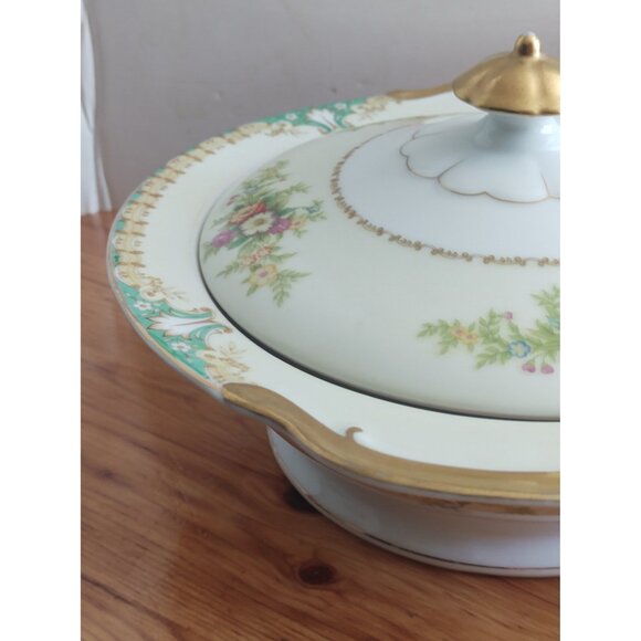 Vintage Ransom Japan Lidded Vegetable/Soup Tureen 1950's 10 1/2 in x 9 1/4 in - Picture 16 of 16